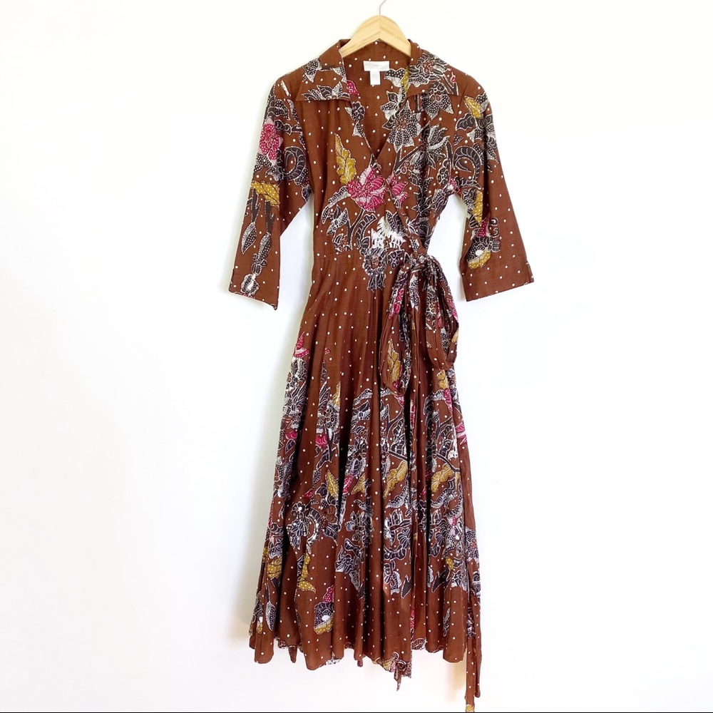 Soft Surroundings Paisley Sequin Maxi Wrap Dress 6